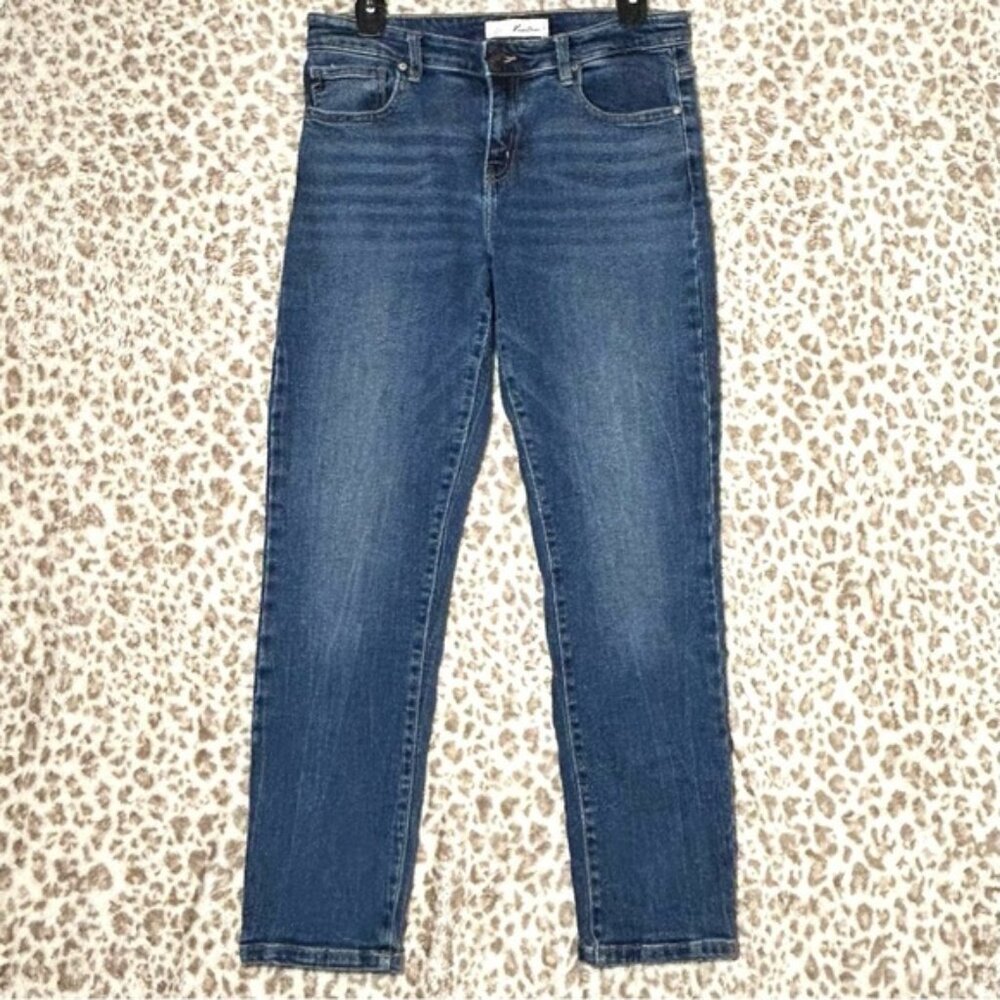 Women's KanCan Estilo Medium Blue‎ Wash High Rise Stretch Denim Jeans Size 5/26